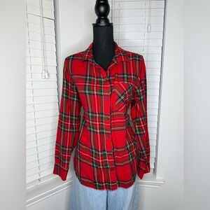 Old Navy Red Plaid Button Down Shirt